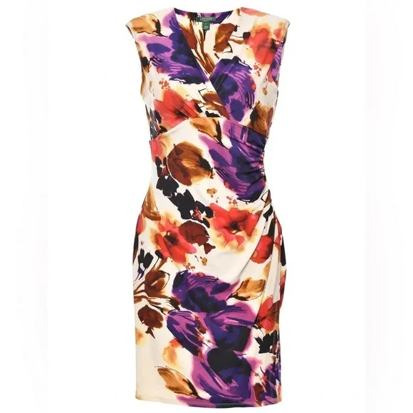 LAUREN RALPH LAUREN | Floral Print Sleeveless Dress - Picture 1 of 9